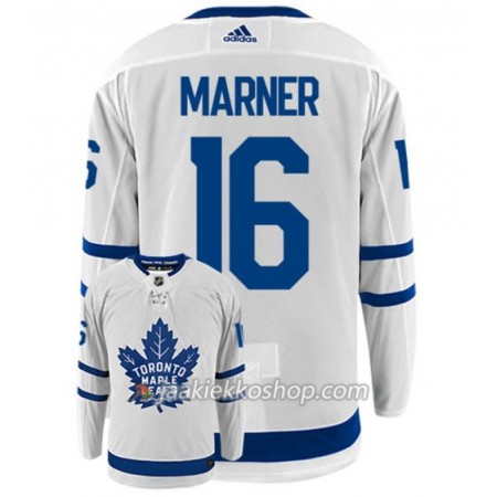 Miehille NHL Toronto Maple Leafs Pelipaita MITCHELL MARNER 16 Adidas Valkoinen Authentic